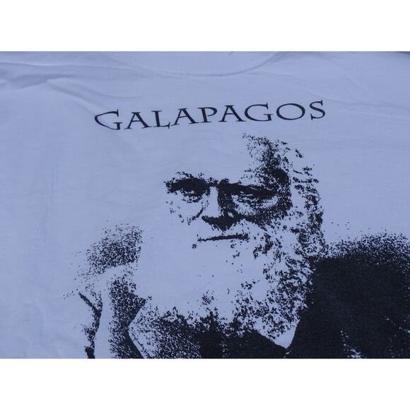 Vtg Charles Darwin LS Galapagos Front Back Graphic T-Shirt XL Science Tee - Picture 4 of 9